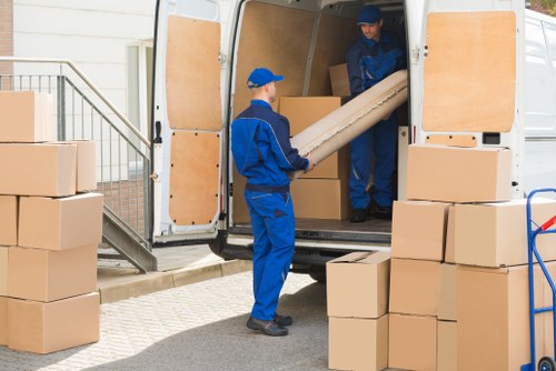 Home moving team preparing a property move in Soho