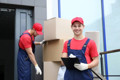 Careful loading of furniture during a central London home removal
