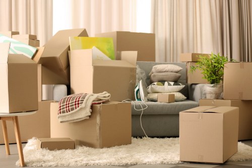Careful handling of household items during a Soho flat move