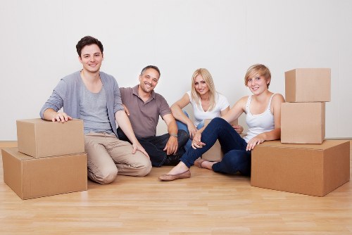 Worker assessing moving risks before a job